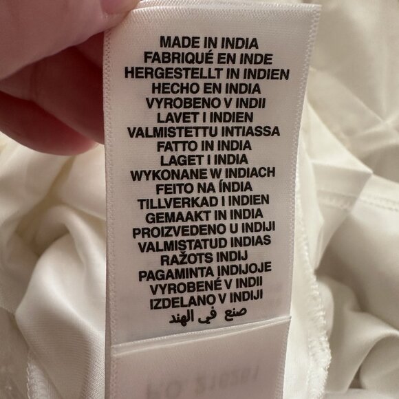 NWT Adrianna Papell White Dress $249 Flutter Sleeve Bridal Shower Women 4 Sequin - Picture 14 of 15